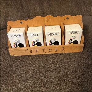 Vintage 1950’s Japan Spice Rack with Turkey Design - set of 5 pepper cork plugs